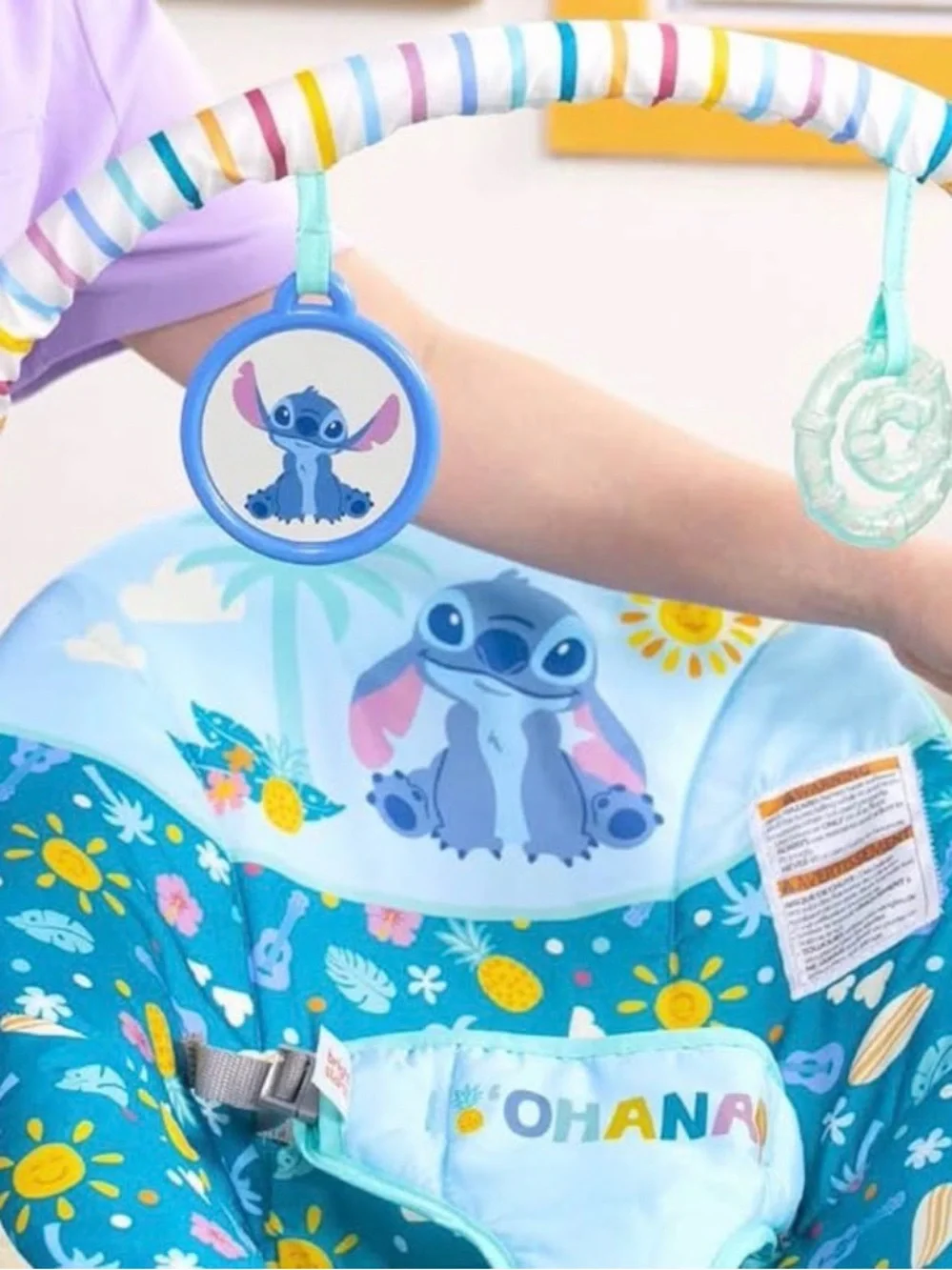 Bright start ohana lilo & stitch baby infant vibrating bouncer seat